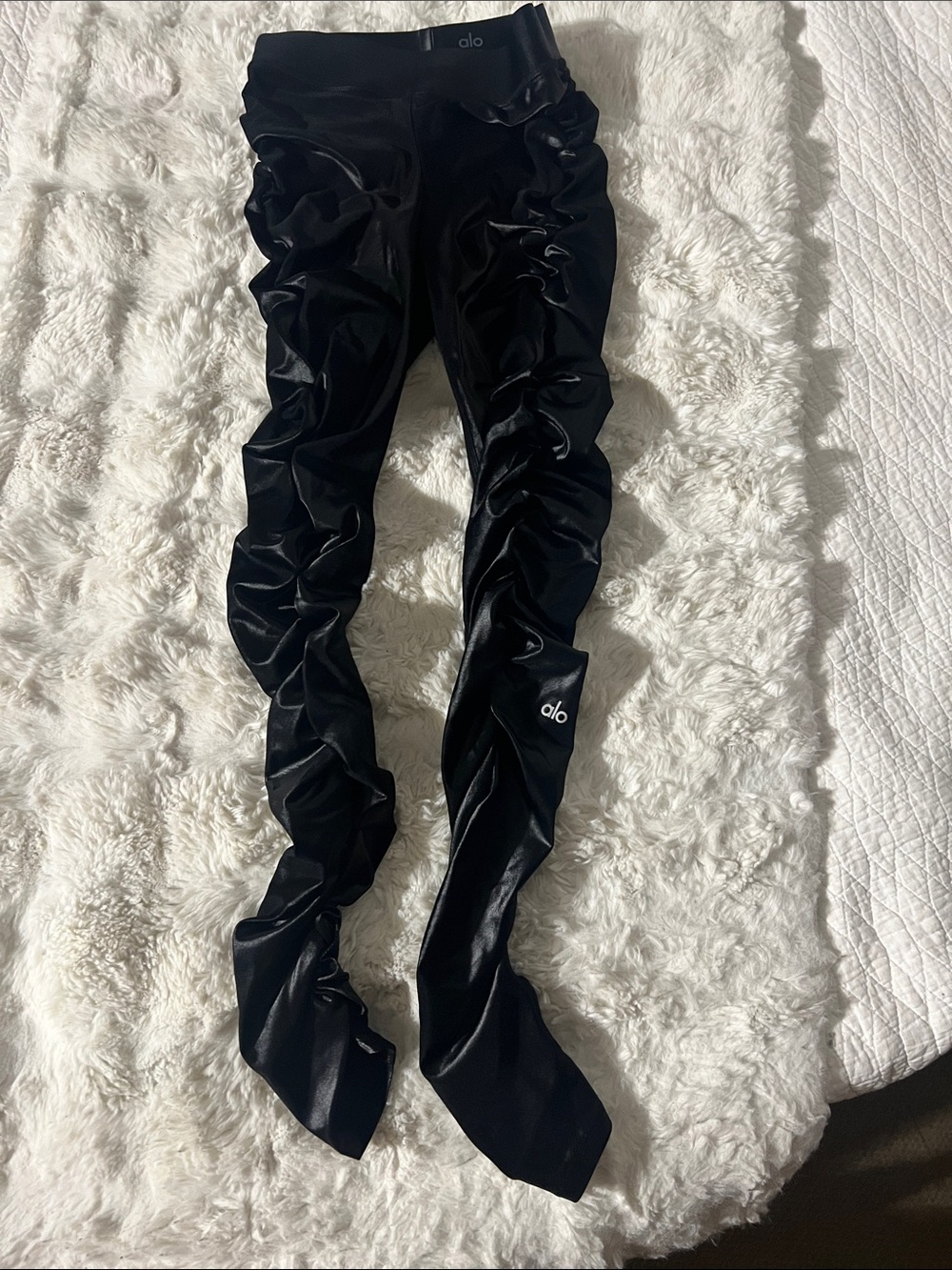 ALO Yoga Black Ruched Jeggings